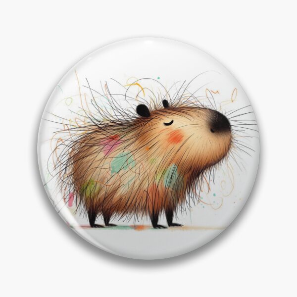 Item preview, Cute Scribble Capybara Illustration designed and sold by AnyGil.