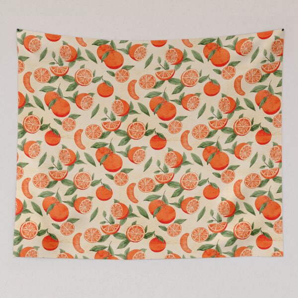 Item preview, Vintage Watercolor Citrus Orange Seamless Pattern designed and sold by LafinaArt.