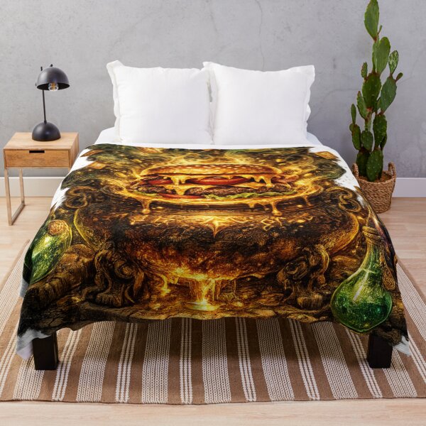 Item preview, Alchemist Burger Cauldron: Magical Gold Potion Fantasy Mystical Food Art designed and sold by irfanshikh.