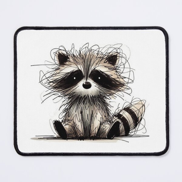 Item preview, Cute Scribble Raccoon Illustration designed and sold by AnyGil.