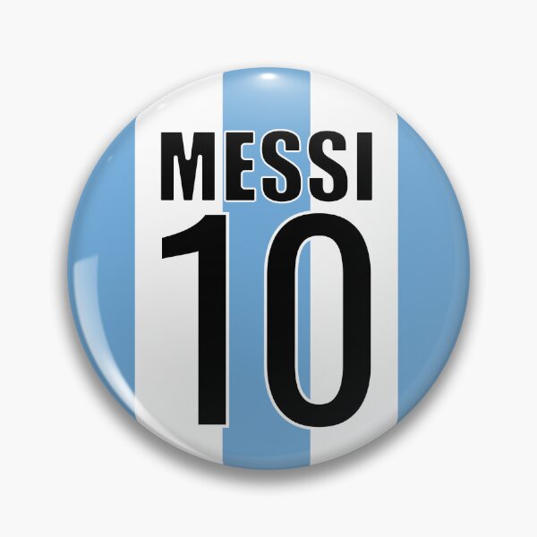 Item preview, Pin for Messi fans with his jersey number and name. designed and sold by Hexapix.