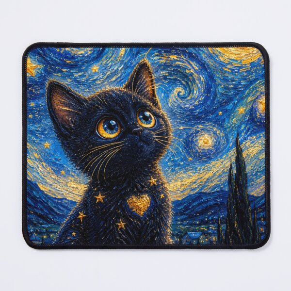 Item preview, Whimsical Cosmic Black Cat Bottle designed and sold by Rohan132.