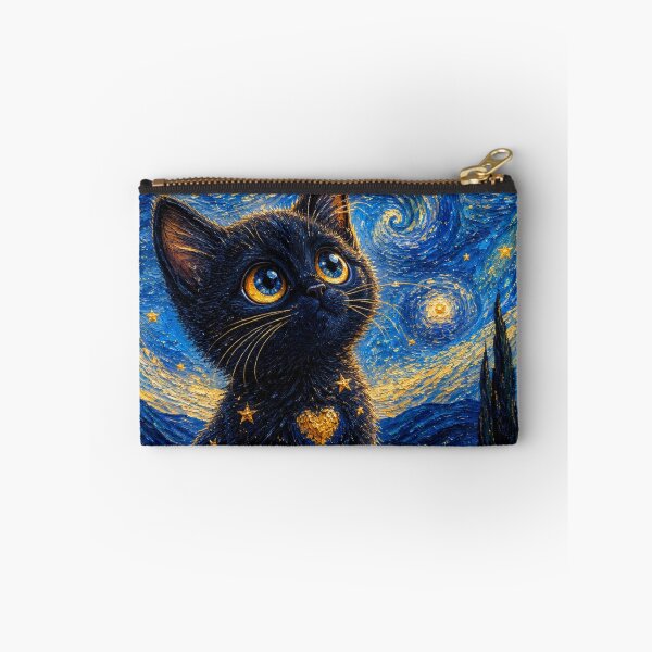 Item preview, Whimsical Cosmic Black Cat Bottle designed and sold by Rohan132.