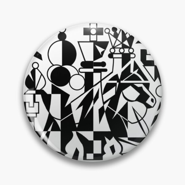 Item preview, Abstract Geometric Chess in Black and White designed and sold by Mangust-in.