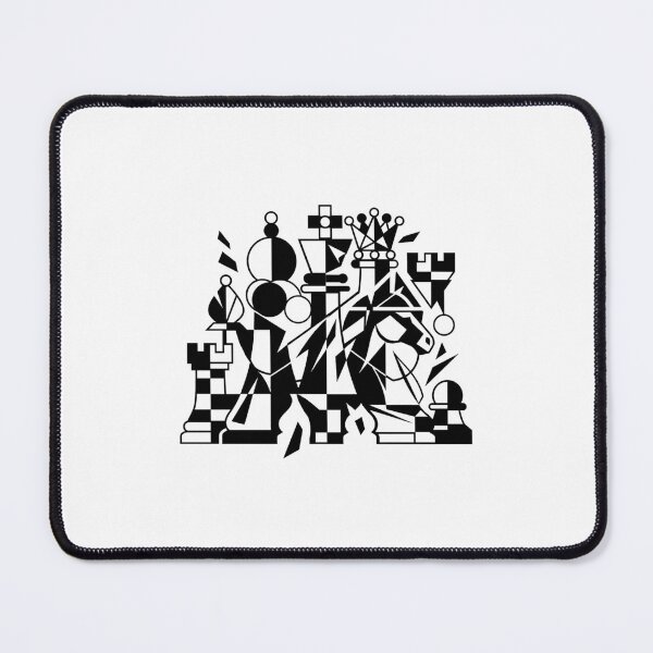 Item preview, Abstract Geometric Chess in Black and White designed and sold by Mangust-in.