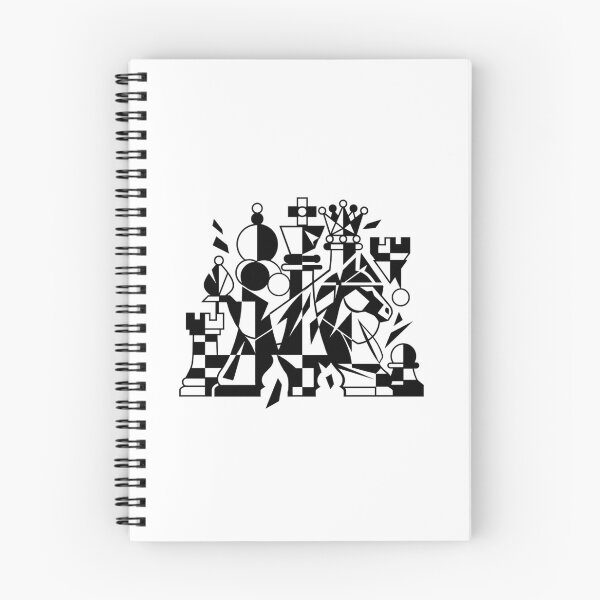 Item preview, Abstract Geometric Chess in Black and White designed and sold by Mangust-in.