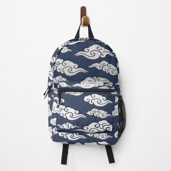 Item preview, Korean Traditional Silver Cloud Pattern on Navy Blue designed and sold by SOOstudio73.