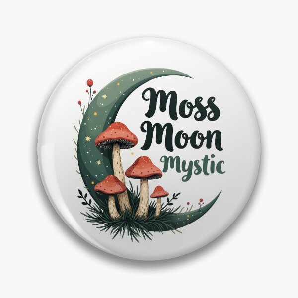 Item preview, Moss Moon Mystic - Enchanted Forest Mushrooms Art designed and sold by Connys Colorful World.