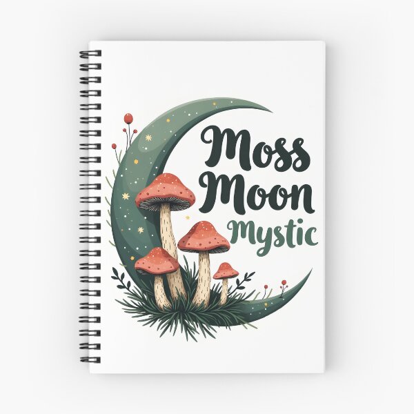 Item preview, Moss Moon Mystic - Enchanted Forest Mushrooms Art designed and sold by Connys Colorful World.