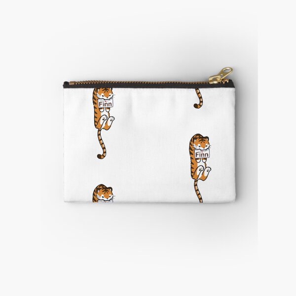 Item preview, name Finn Tag Tiger name sticker designed and sold by Mypixieart.