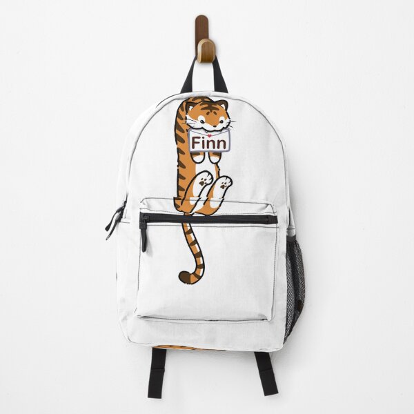 Item preview, name Finn Tag Tiger name sticker designed and sold by Mypixieart.