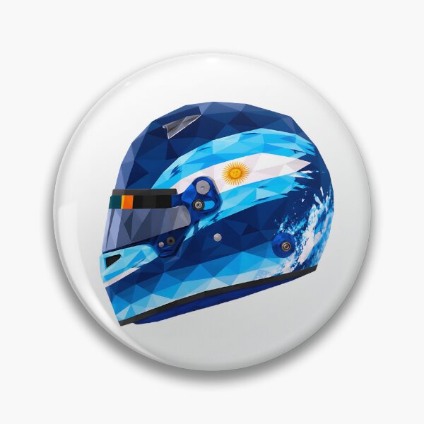 Item preview, Franco Colapinto Argentina Flag Helmet designed and sold by PitWallArt.