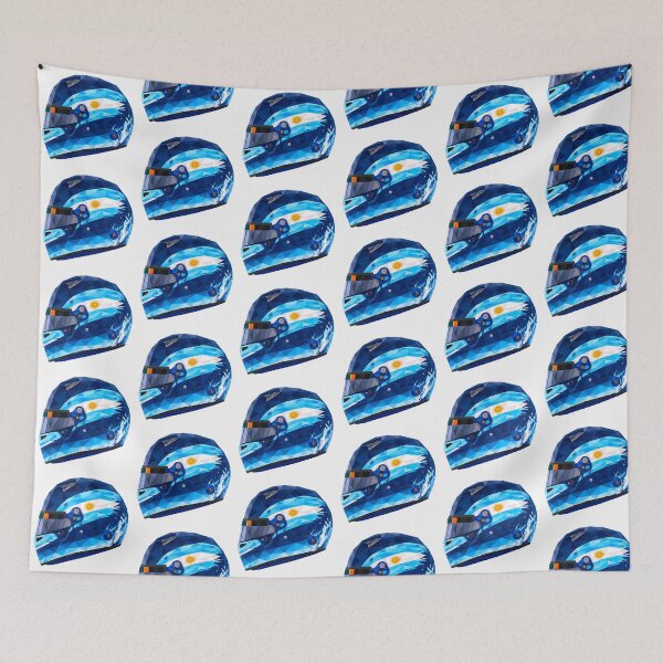 Item preview, Franco Colapinto Argentina Flag Helmet designed and sold by PitWallArt.