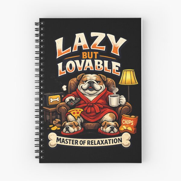 Item preview, Lazy But Lovable – Relaxed Bulldog Cartoon Funny Dog designed and sold by SidTastic .