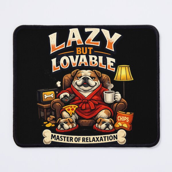 Item preview, Lazy But Lovable – Relaxed Bulldog Cartoon Funny Dog designed and sold by SidTastic .