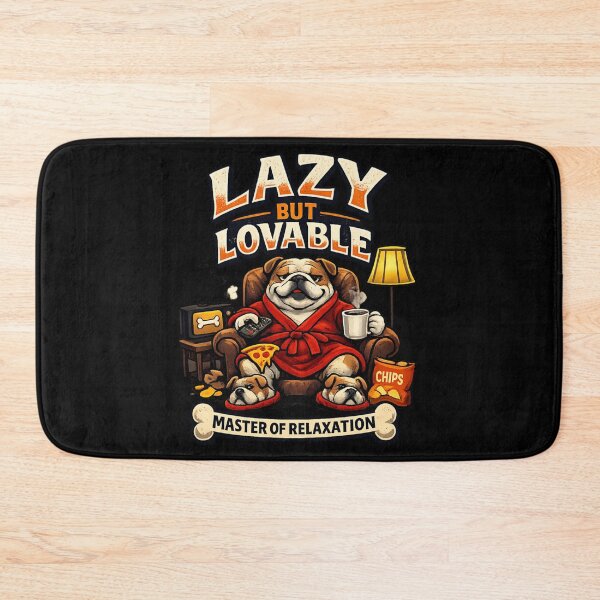 Item preview, Lazy But Lovable – Relaxed Bulldog Cartoon Funny Dog designed and sold by SidTastic .