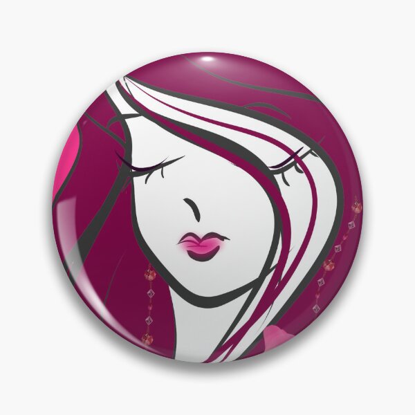 Item preview, pink petals and long burgundy hair woman pop art designed and sold by Coco-nita.