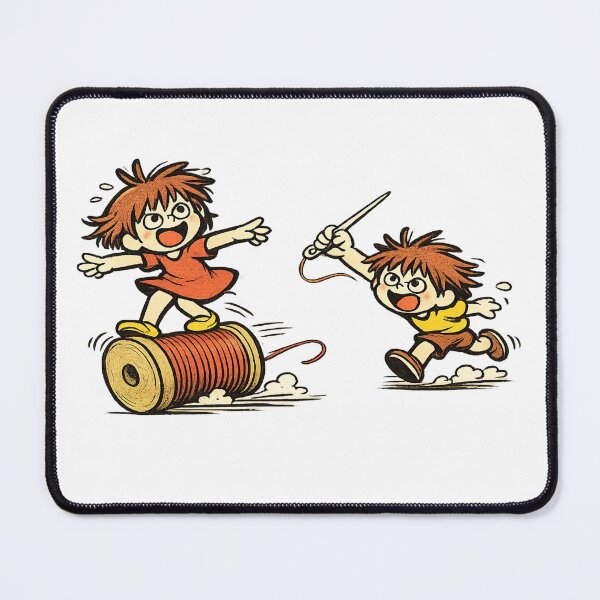 Item preview, Sewing Squad – Cute Boy & Girl Cartoon Characters designed and sold by EverStitchStudio ★★★★★.