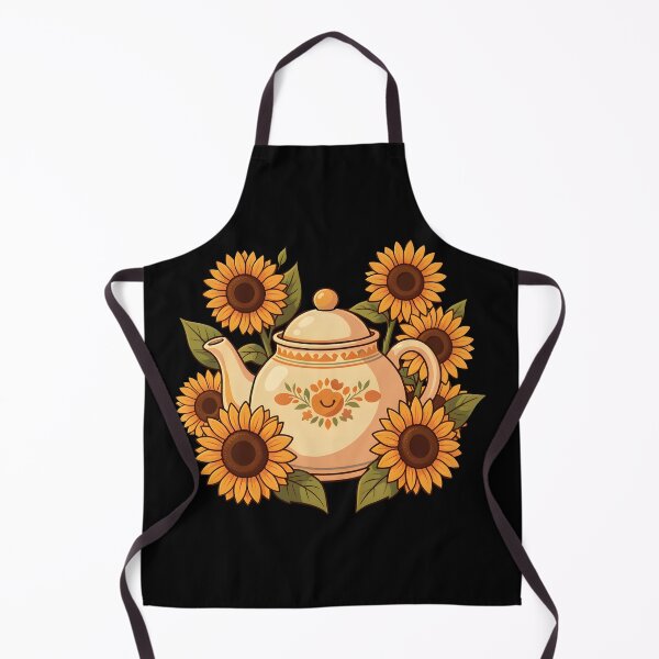Item preview, Retro Vintage Teapot Sunflowers Cottagecore Aesthetic designed and sold by KCasual.