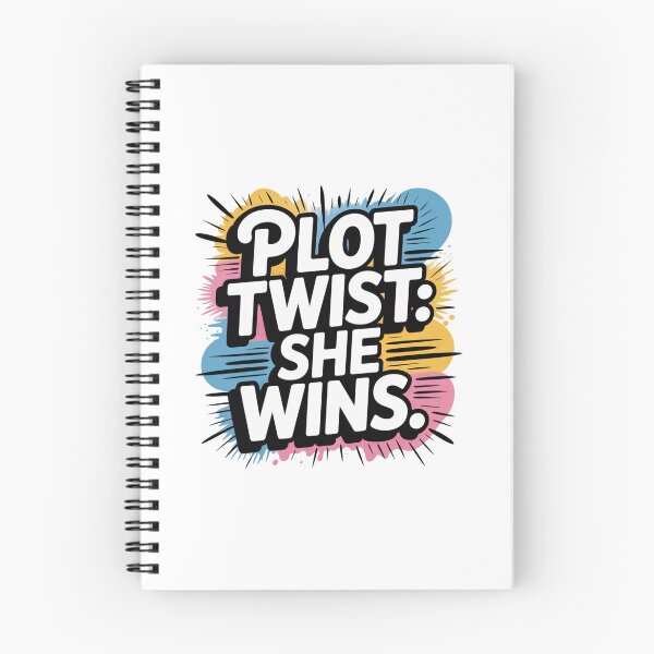 Item preview, Plot Twist: She Wins. Bold Feminist Typography.Empowering Girl Power Quote designed and sold by Aarvya Fashion Club ( A.F.C ).