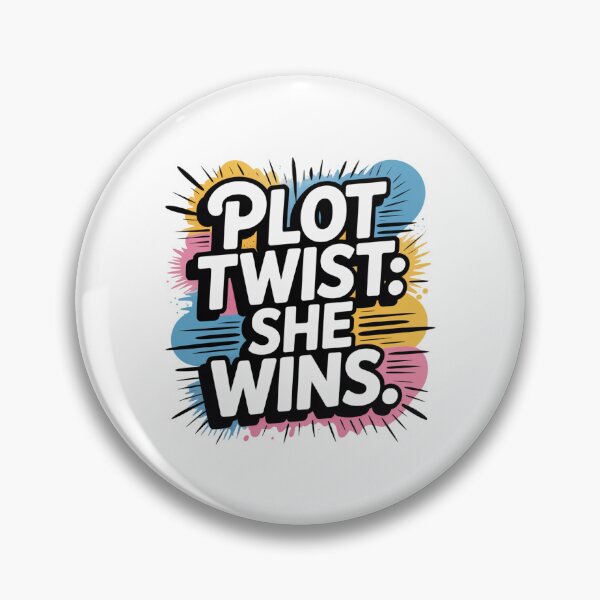 Item preview, Plot Twist: She Wins. Bold Feminist Typography.Empowering Girl Power Quote designed and sold by Aarvya Fashion Club ( A.F.C ).