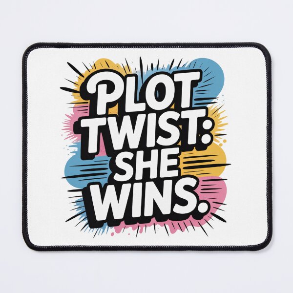 Item preview, Plot Twist: She Wins. Bold Feminist Typography.Empowering Girl Power Quote designed and sold by Aarvya Fashion Club ( A.F.C ).