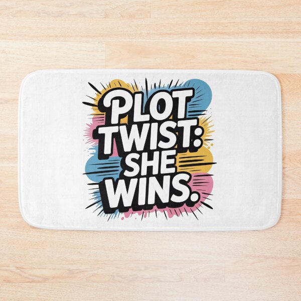 Item preview, Plot Twist: She Wins. Bold Feminist Typography.Empowering Girl Power Quote designed and sold by Aarvya Fashion Club ( A.F.C ).