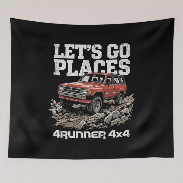 Item preview, Vintage Style 1st Gen 4Runner Let's Go Places 4x4 Off Road Red designed and sold by Off-Road-Zone.