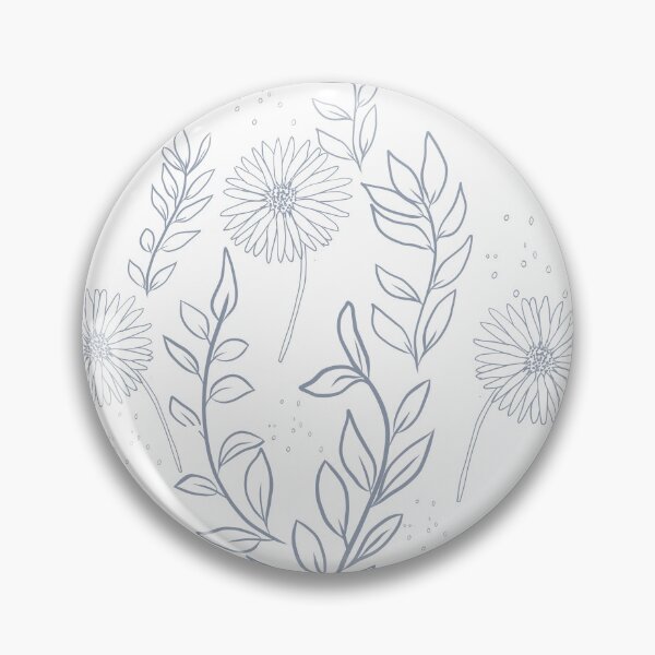 Item preview, Vintage Dusty Blue Wildflower Line Art Graphic designed and sold by altastudio.