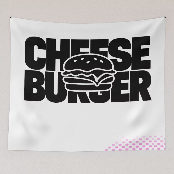 Item preview, Cheese Burger: Bold Minimalist Typography Black White Text Art designed and sold by irfanshikh.