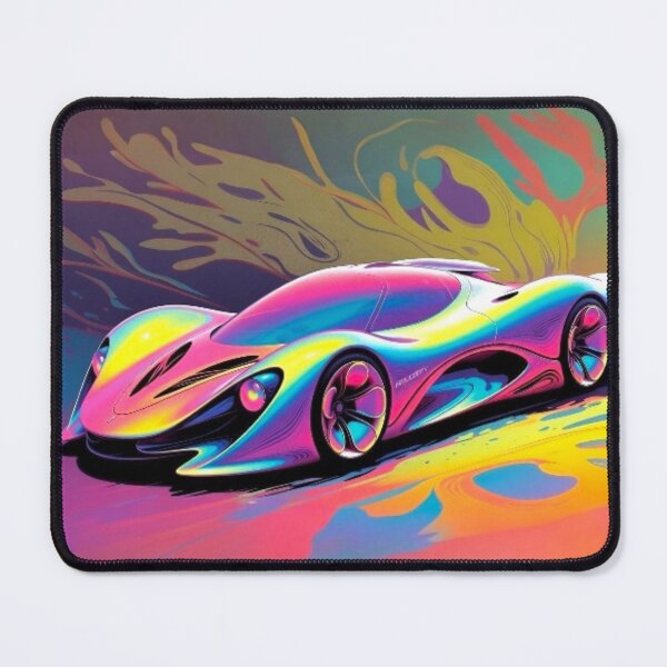 Item preview, Neon Light Burst Supercar - Organic Abstract Racing Art designed and sold by Nexus Space.