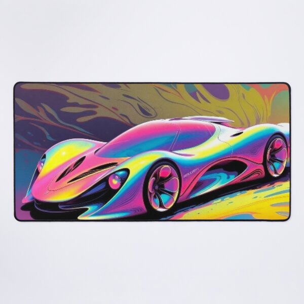 Item preview, Neon Light Burst Supercar - Organic Abstract Racing Art designed and sold by Nexus Space.