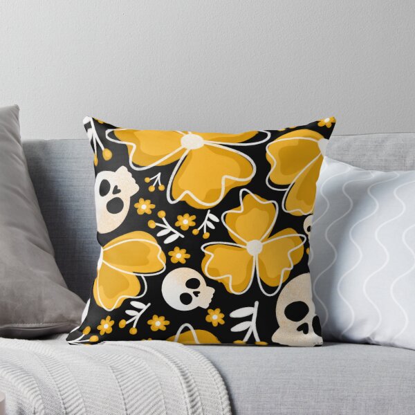 Item preview, Skulls in Yellow Wildflower Meadow large  designed and sold by studioaudrea.