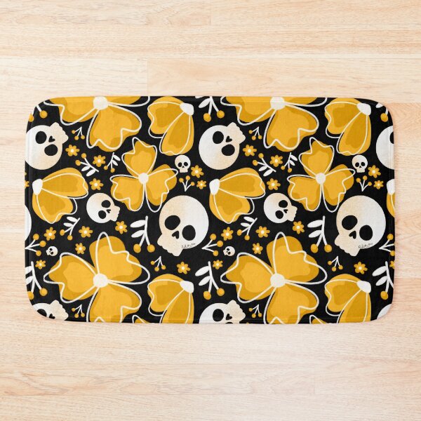 Item preview, Skulls in Yellow Wildflower Meadow large  designed and sold by studioaudrea.