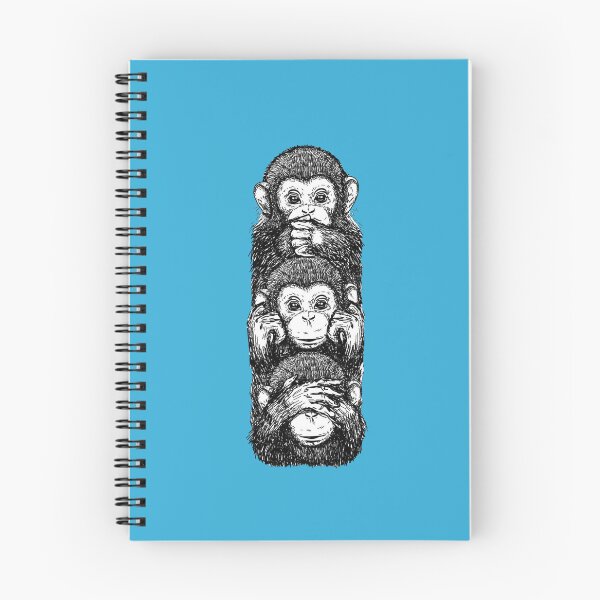 Item preview, Three Wise Monkeys Vertical Ink Sketch Totem designed and sold by Macias123.