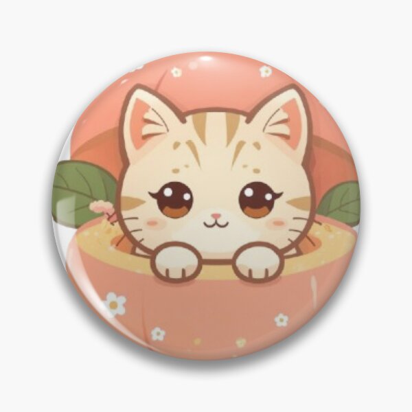 Item preview, Cute Peach Kitty Kawaii Sticker | Adorable Pastel Cat Fruit Gift designed and sold by Stylestickers55.