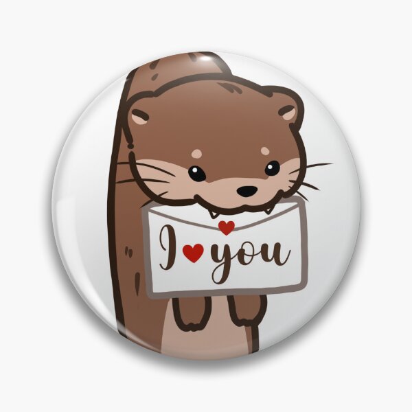 Item preview, otter message i love you greeting card designed and sold by Mypixieart.