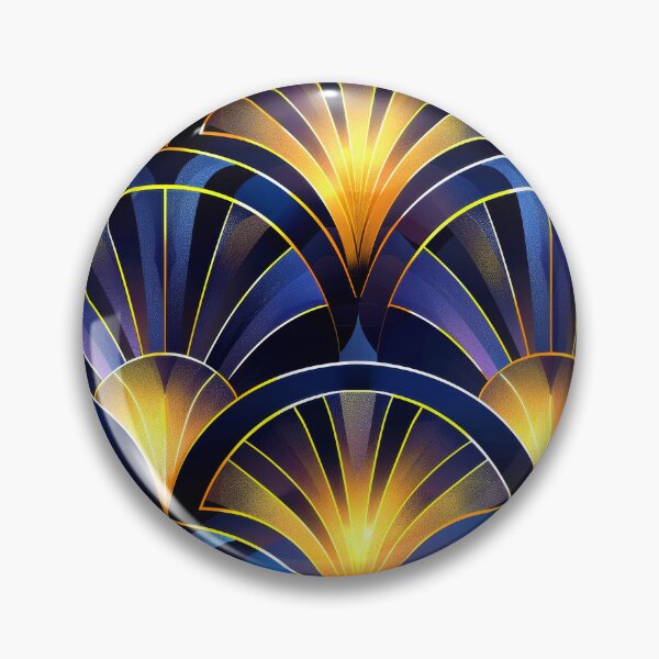 Item preview, Exotic Art Deco Blue And Golden Hues Pattern designed and sold by DEC02.