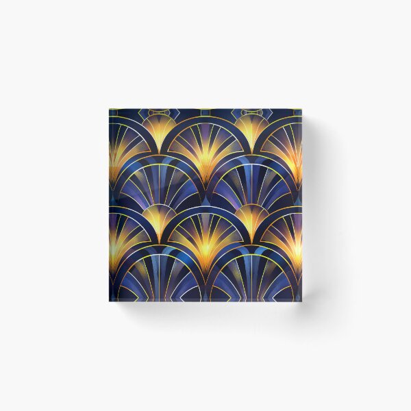 Item preview, Exotic Art Deco Blue And Golden Hues Pattern designed and sold by DEC02.