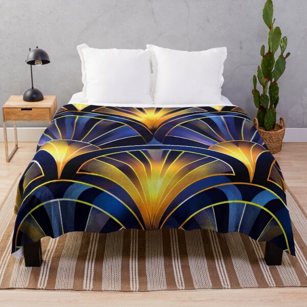 Item preview, Exotic Art Deco Blue And Golden Hues Pattern designed and sold by DEC02.