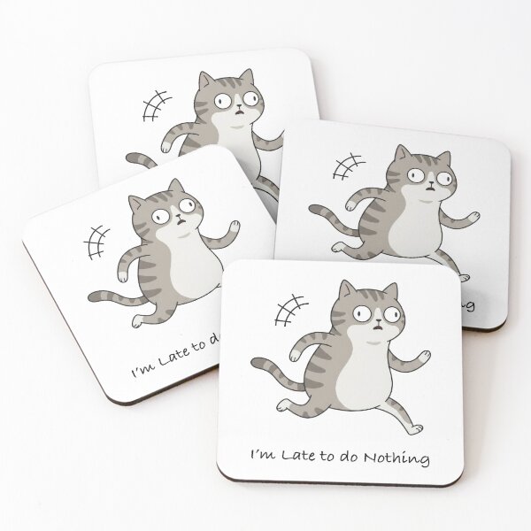 Item preview, Funny Weird Cat : Late to do nothing designed and sold by Woketoon.
