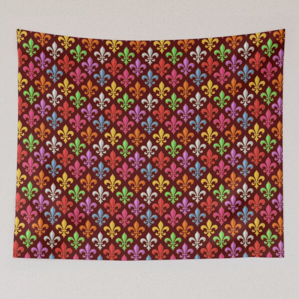 Item preview, Colorful 3D Fleur-de-lis Pattern Design - Red designed and sold by PatternTitan.