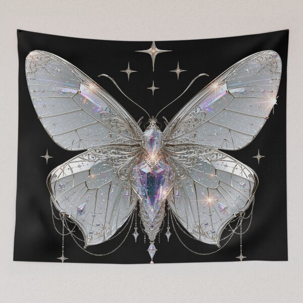 Item preview, Opal Glass Cyberpunk Butterfly – Crystal Y2K Aesthetic v2 designed and sold by daila70.