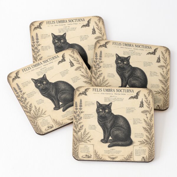 Item preview, Black Cat Vintage Naturalist Halloween T-Shirt designed and sold by SunnyDesign82.