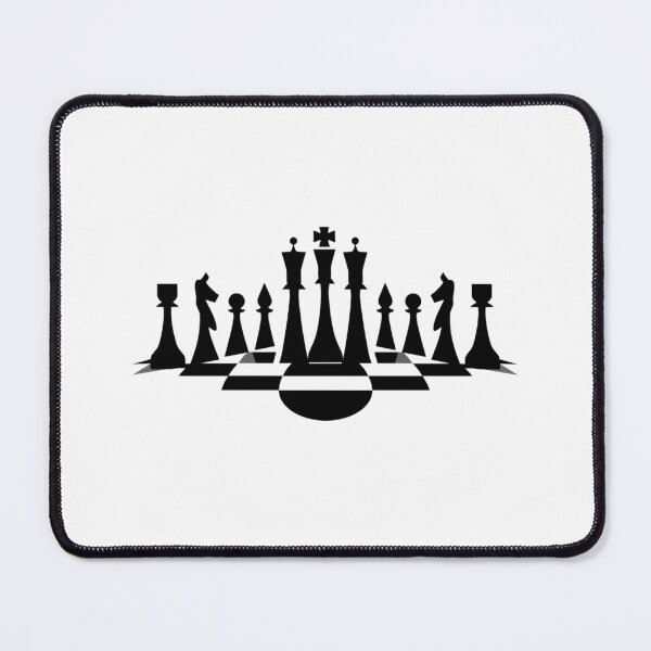 Item preview, Abstract Geometric Chess in Black and White designed and sold by Mangust-in.