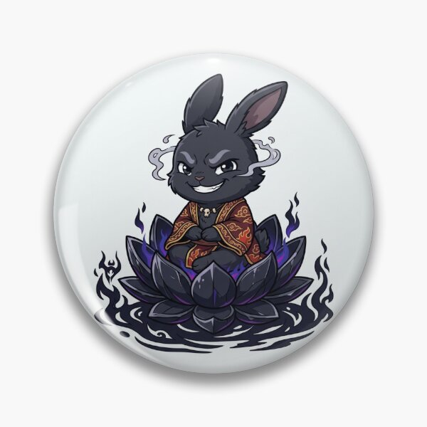 Item preview, Cute Chibi Black Rabbit Cultivator Anime Style designed and sold by uegi.