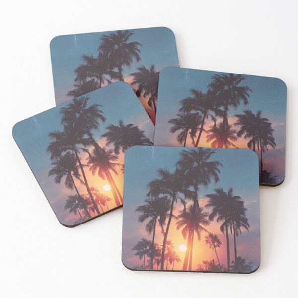 Item preview, Tropical sunset with palm trees designed and sold by AKoukisOfficial.