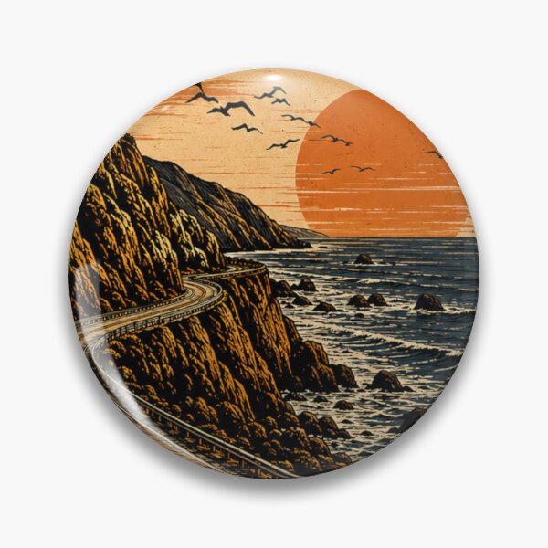 Item preview, California Scenic Route Vintage Coastal Road Trip Shirt designed and sold by PINK FREE.