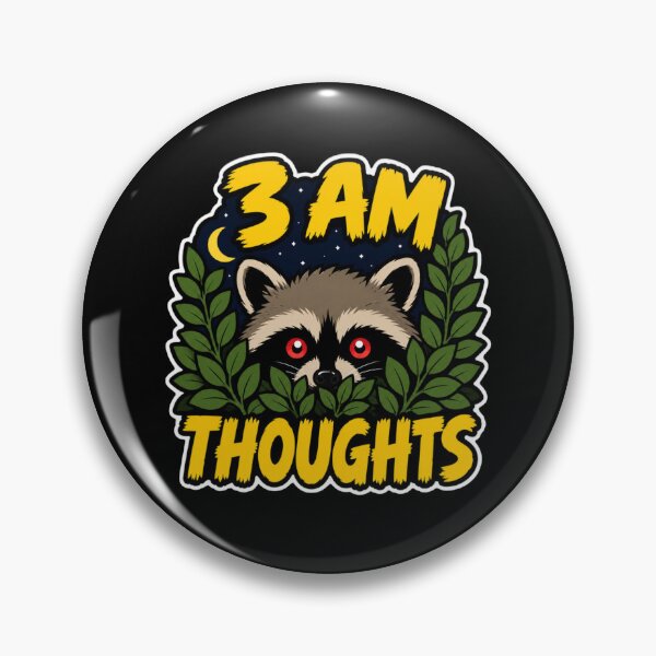 Item preview, 3 AM Thoughts Raccoon Night Owl Funny Insomnia Dark Humor Sarcastic designed and sold by GibasVisuals.