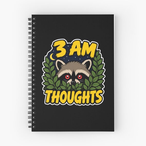 Item preview, 3 AM Thoughts Raccoon Night Owl Funny Insomnia Dark Humor Sarcastic designed and sold by GibasVisuals.